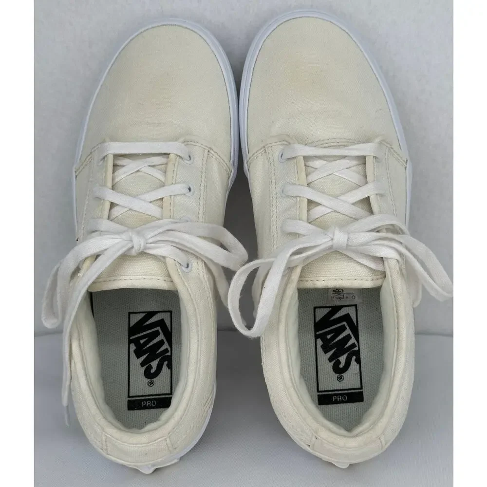 Vans Pro White Off The Wall Cushioned Canvas Low Top Sneakers Youth 6 - Picture 6 of 11